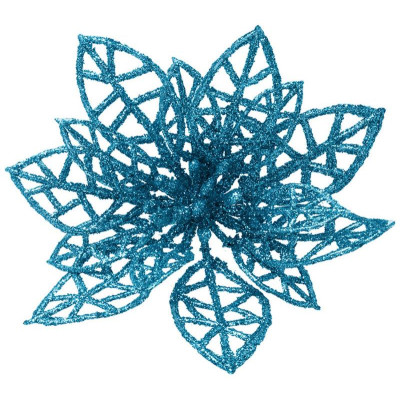 007793 Украшение декоративное 'Цветок' (3шт) цвет синий-1