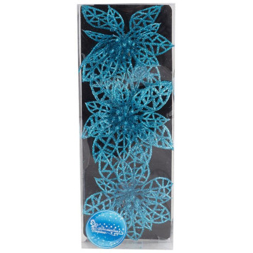 007793 Украшение декоративное 'Цветок' (3шт) цвет синий-3