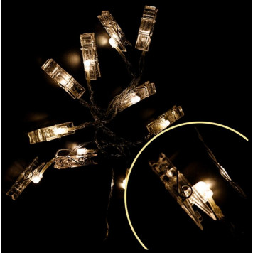 007856 Гирлянда 'Прищепки' на батарейках