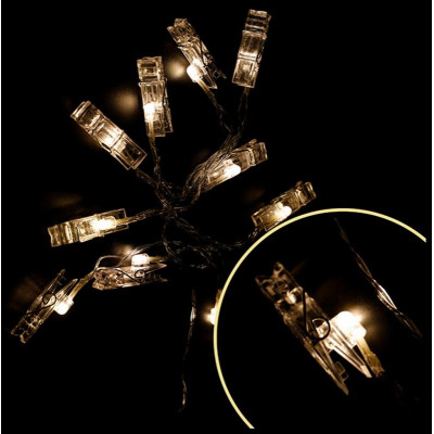 007856 Гирлянда 'Прищепки' на батарейках