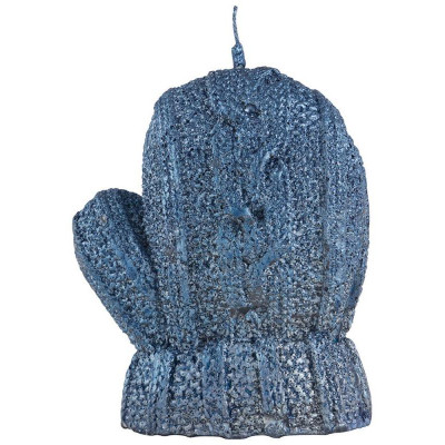 008335 Свеча 'Варежка' синяя (лак)