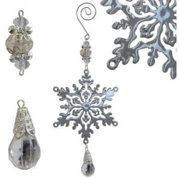 100951 Металлическая подвеска 'Снежинка'