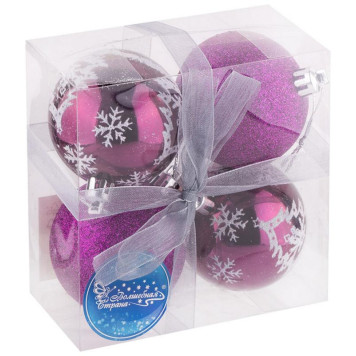 102163 Набор шаров PB6-4TDG-P d6см (4шт)-3