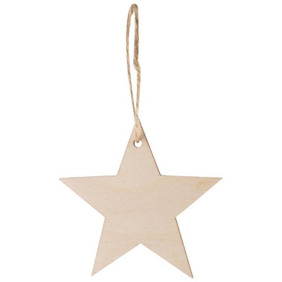 103443 Украшение декоративное 'Звезда' 8х8см (фанера)
