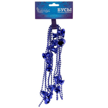 104004 Бусы ' Колокольчики' , цвет - синий