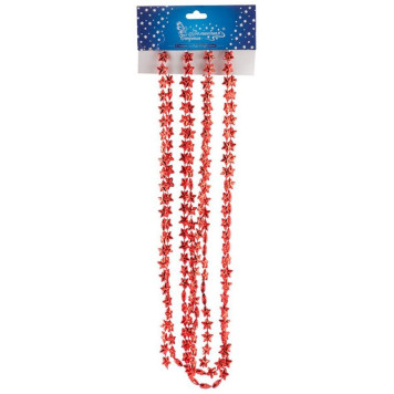 104061 Бусы ' Звездочки' цвет красный