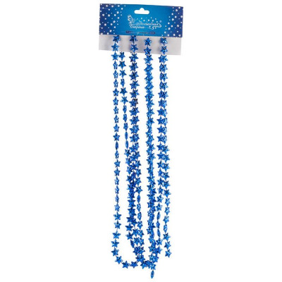 104062 Бусы ' Звездочки' цвет синий
