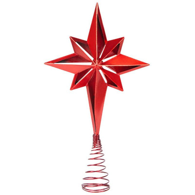 108606 Верхушка на елку ' Рождественская звезда' цвет красный