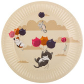 109340 Набор бумажных тарелок 'Cats' Волшебная страна 18 см (6шт)