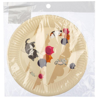 109342 Набор бумажных тарелок 'Cats' Волшебная страна 23см (6шт)-2