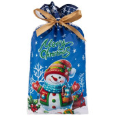109722 Пакет подарочный с затягивающей лентой 'Снеговик' (10шт) 22.5х34см