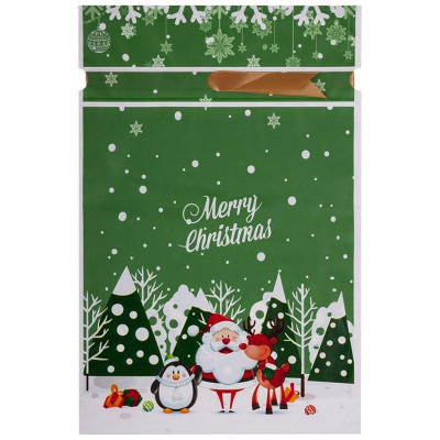 109727 Пакет подарочный с затягивающей лентой 'С Новым годом' (10шт) 14.5х22.5см-1