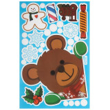 109963 Наклейка интерьерная новогодняя ' Медвежонок' BQ167