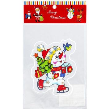 110094 Наклейка интерьерная 'Снеговик на коньках'-2