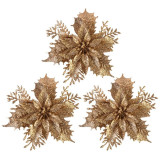 110239 Украшение декоративное 'Цветы' (3шт) цвет медный