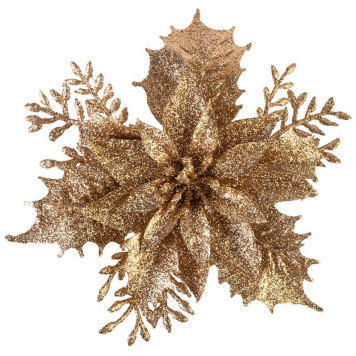 110239 Украшение декоративное 'Цветы' (3шт) цвет медный-1