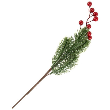 110596 Украшение декоративное 'Ветка с ягодами' 35см