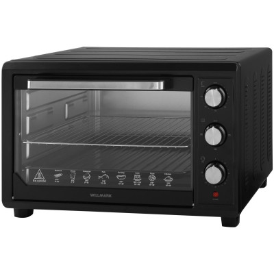 Мини-печь WILLMARK WO-503B (45 литров, таймер, термостат,230С, 1800Вт, чёрный)