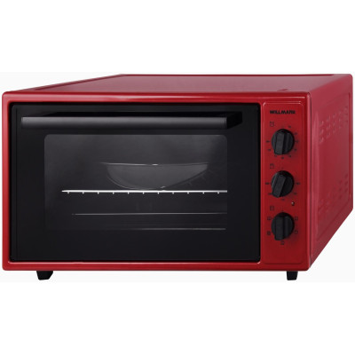 Мини-печь WILLMARK WOF-505R (50л, эмал.внутр.поверх, конвекция, лампа, таймер, красн., 1700Вт)