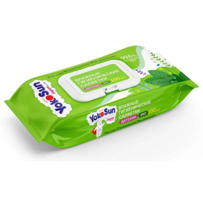 5159 Детские влажные гигиенические салфетки ECO 100шт YokoSun