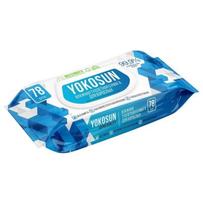 5197 Влажная взрослая туалетная бумага 78шт YokoSun